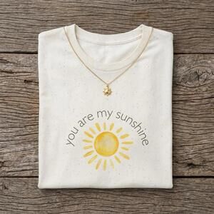 You Are My Sunshine Watercolor Sun Shirt, Minimalist Summer Boho Graphic Tee